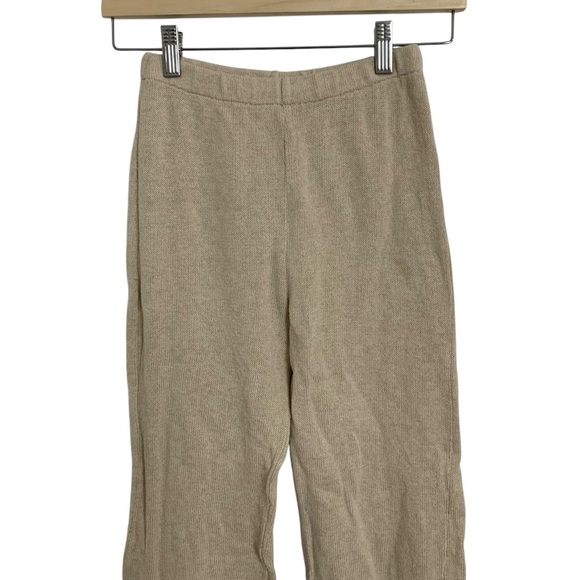 Indigo Luna Flare Leg 100% Organic Cotton Textured Pants Beige Womens XS Coastal - Picture 4 of 17